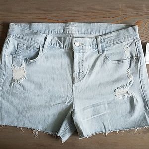 Old Navy Distressed Boyfried Shorts size 14 NWT